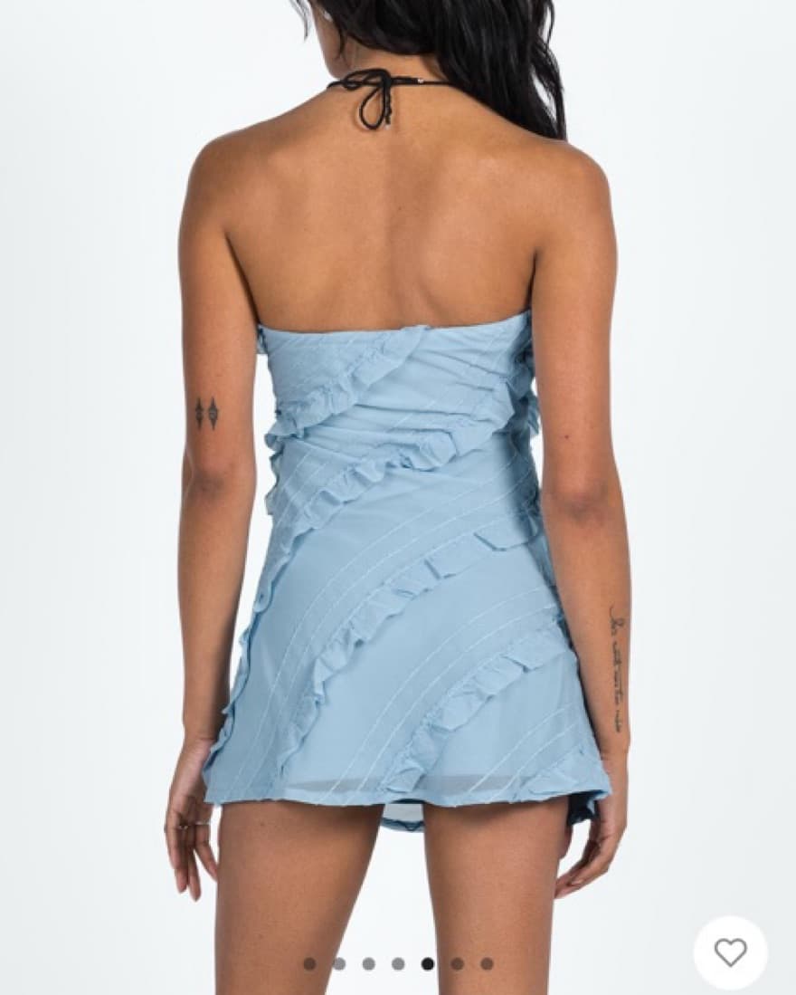 LARS STRAPLESS MINI DRESS BLUE - Image 2