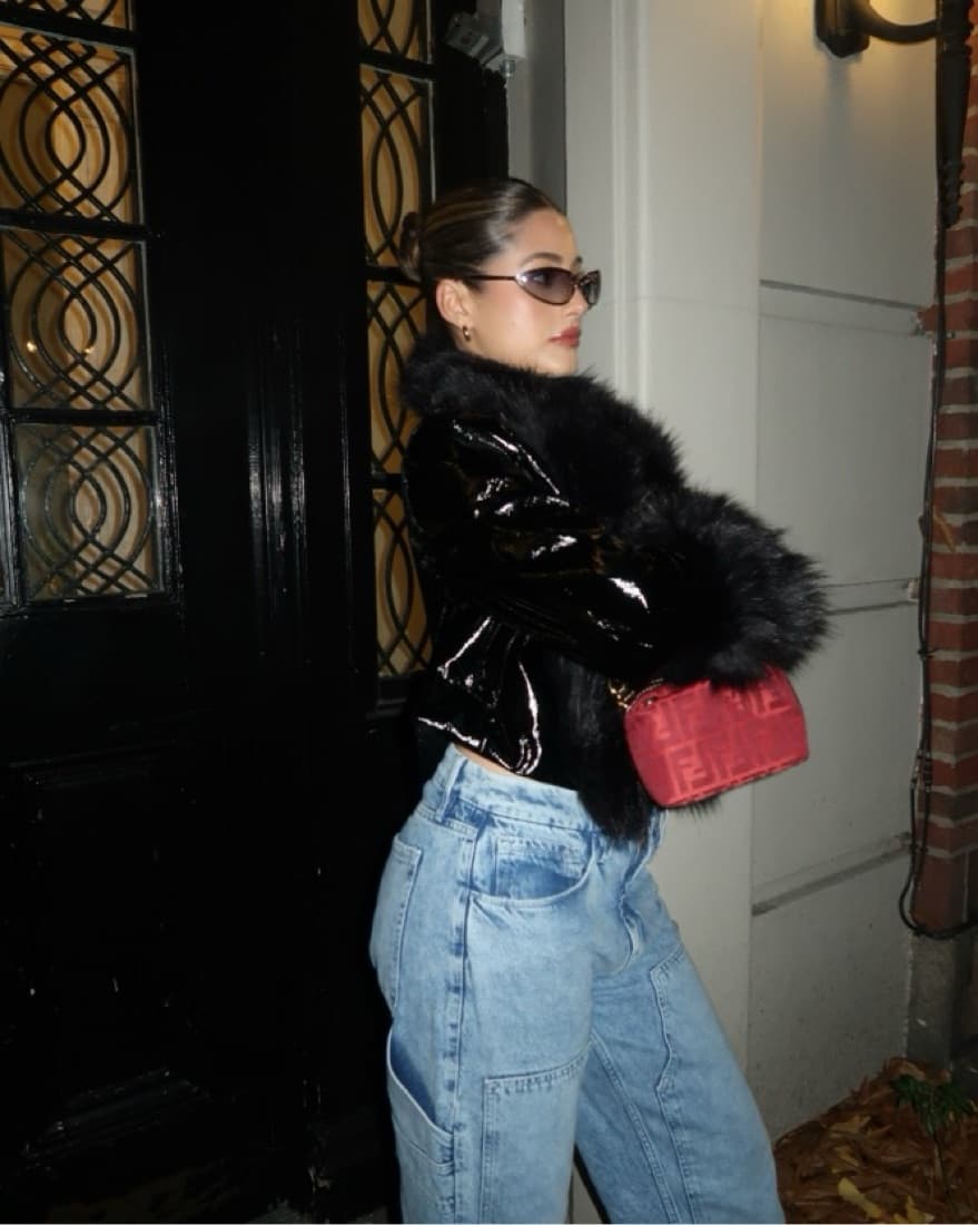 NA-KD Cropped Fur Jacket  - Image 4