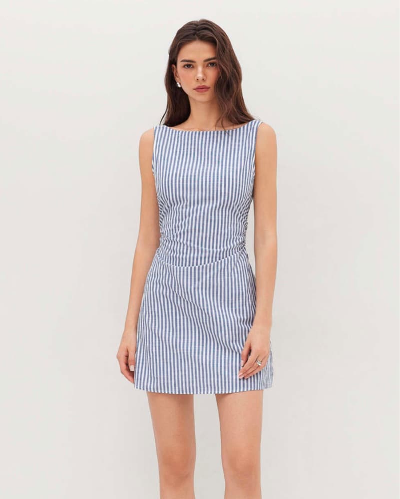 striped backless dress - Image 2