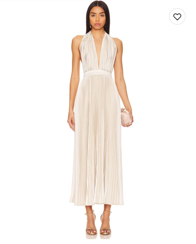 Elegant Pleated Maxi Dress - Image 1