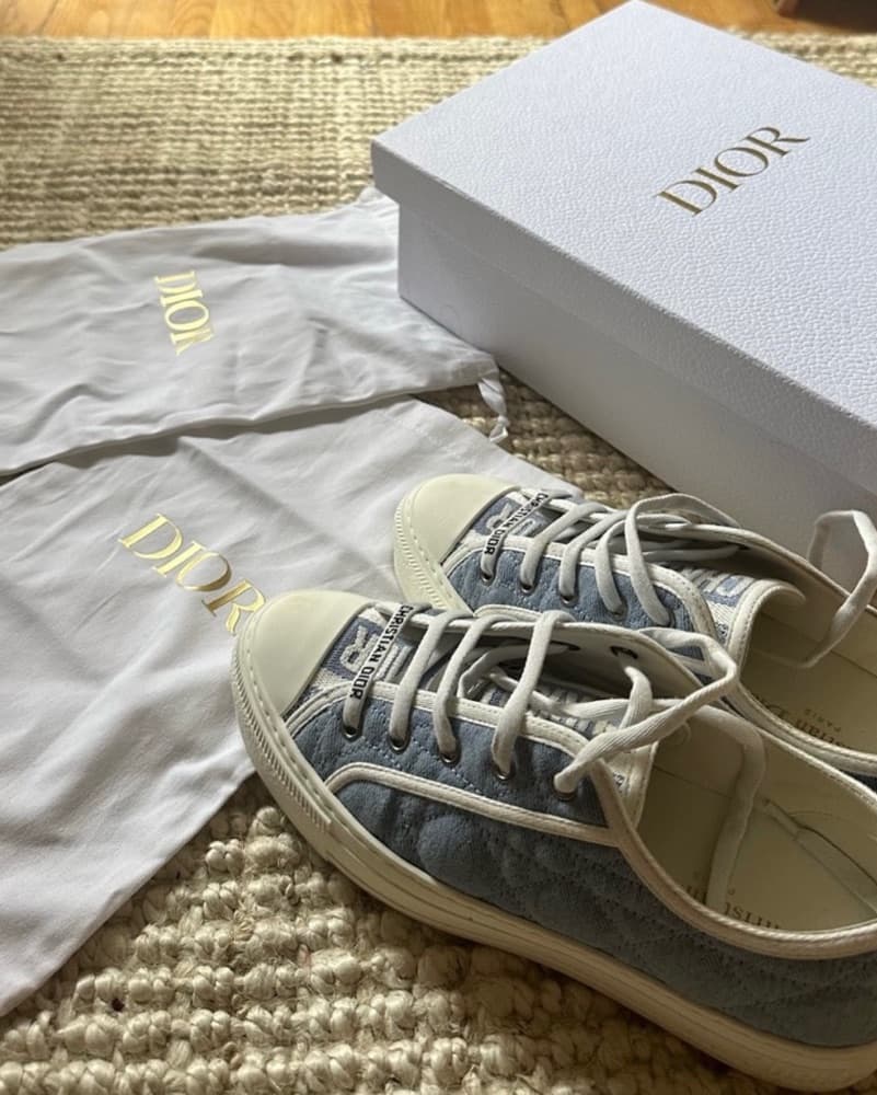 Dior Low Top Converse Blue  - Image 2