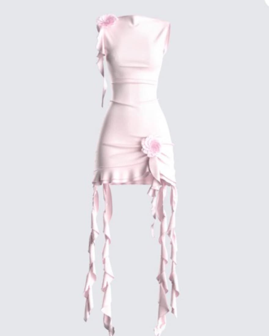 Finesse Pink Mesh Ruffle Dress  - Image 5