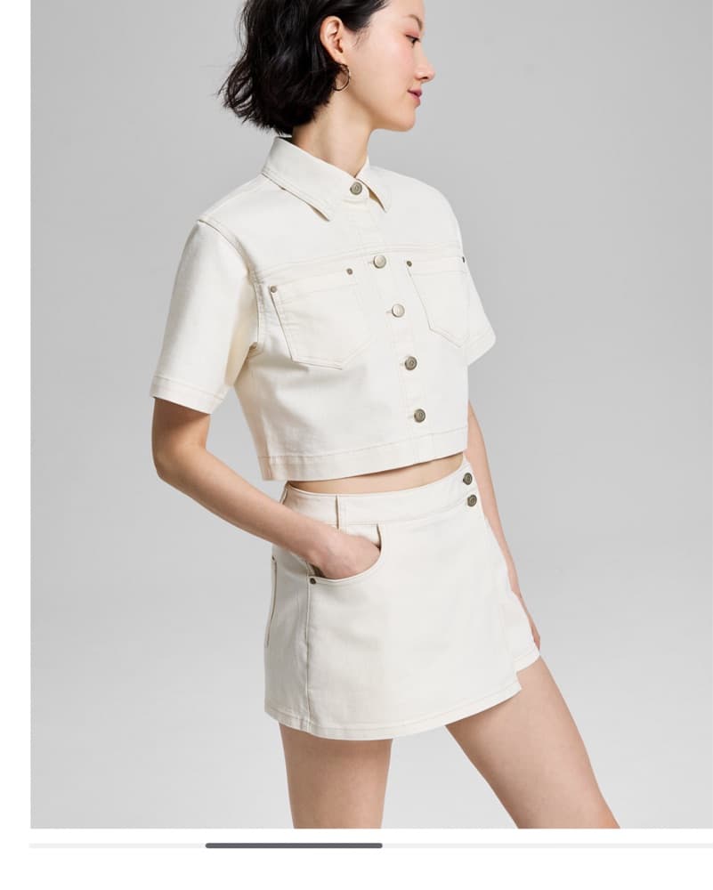 Chic Denim Cropped Set - Image 2
