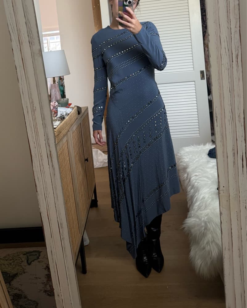 Tory Burch Mirrored Stud Midi Dress  - Image 1