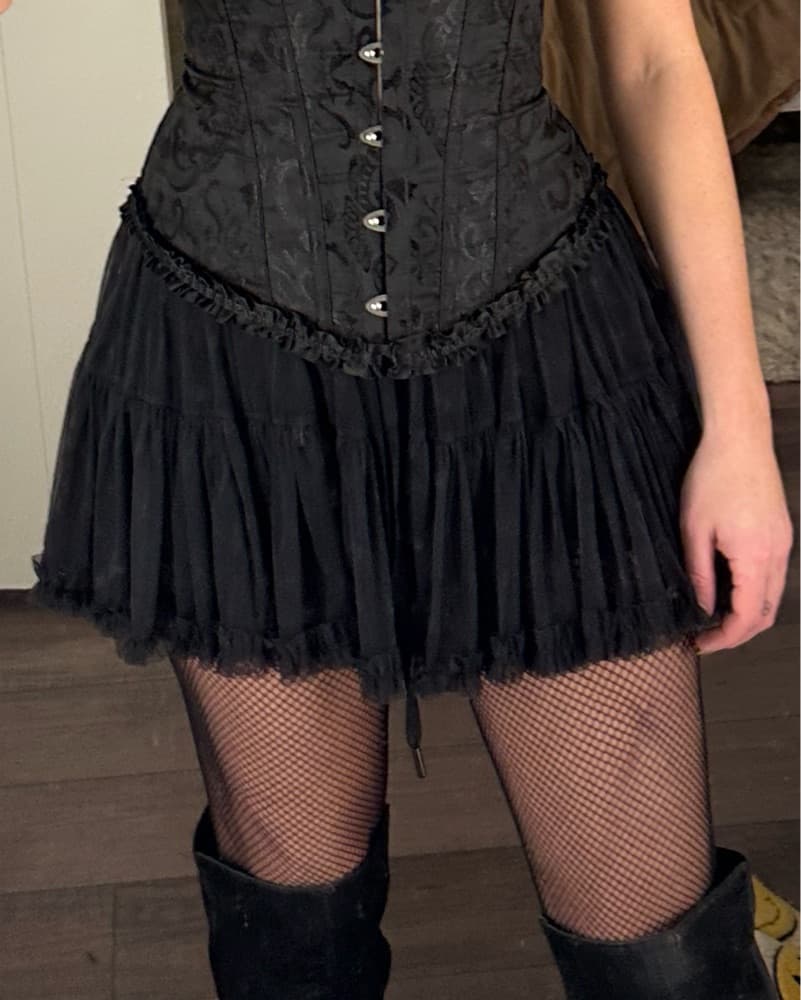 Black Ruffle Skirt / Skort - Image 1