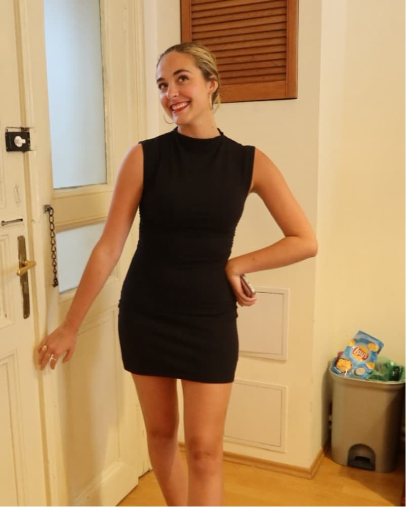 Reformation Black Mini Dress - Image 1