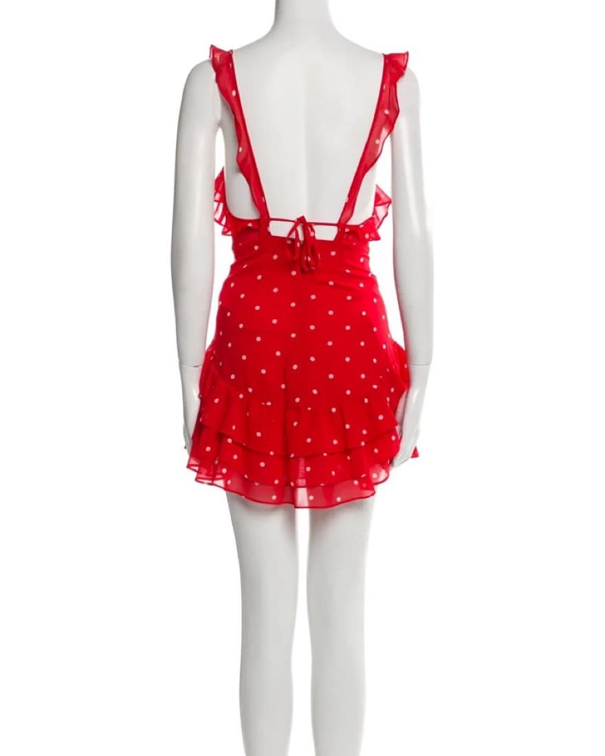 For Love & Lemons | Red Polka Dot Dress - Image 2