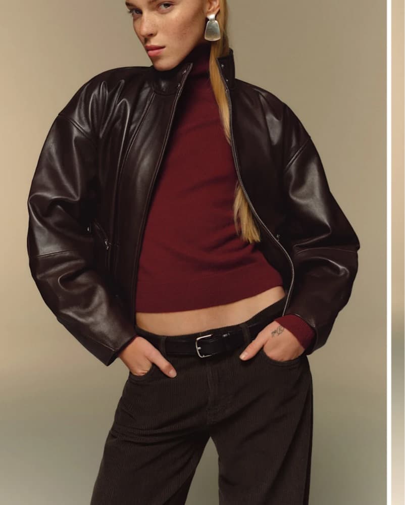 Reformafion Veda Harrison Leather Bomber - Image 5