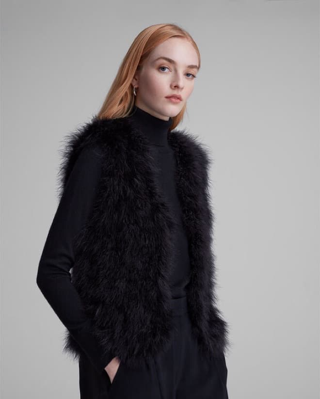 club monaco faux fur vest  - Image 4