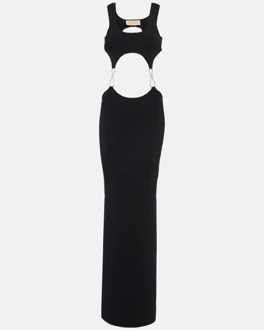 Aya Muse Black Chain Dress - Image 1