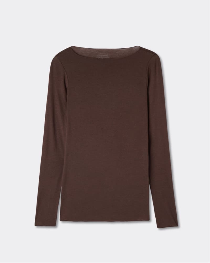 Intimissimi Cashmere Sheer Boat Neck Top - Image 3