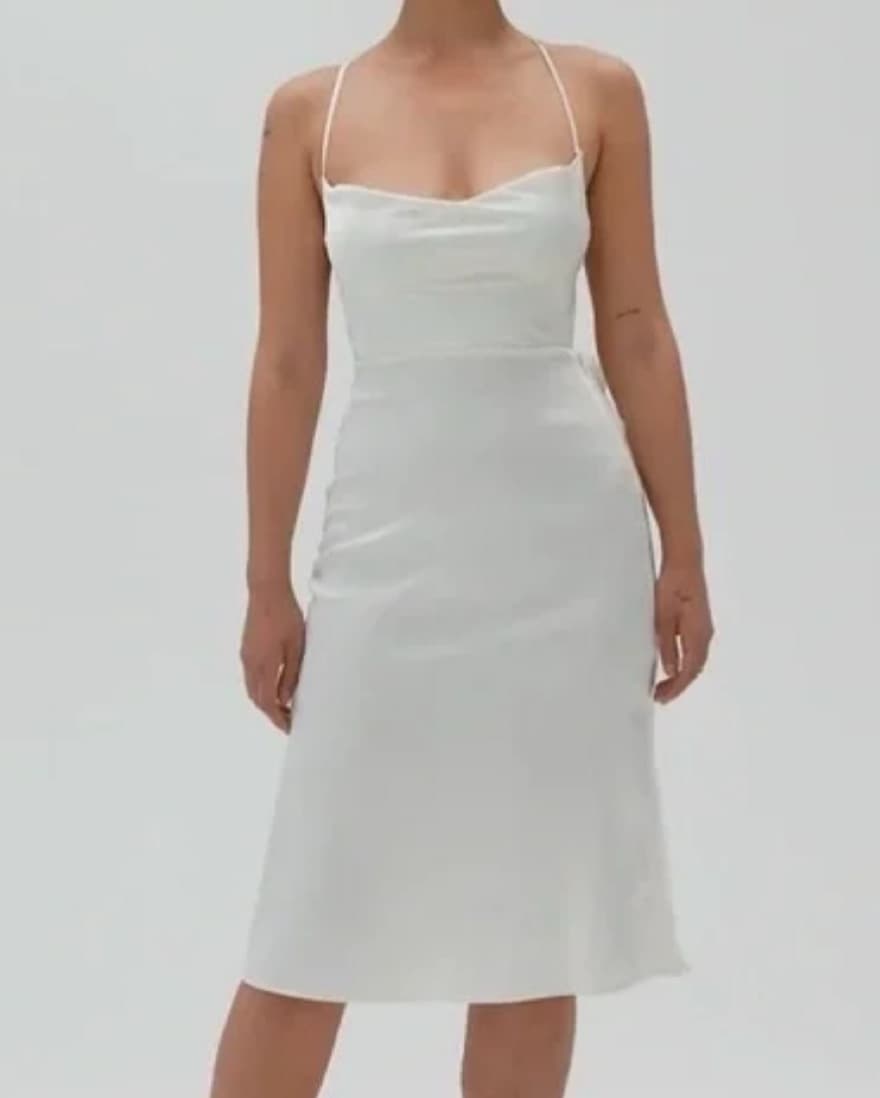 Satin Cowl Neck Dress - Image 1