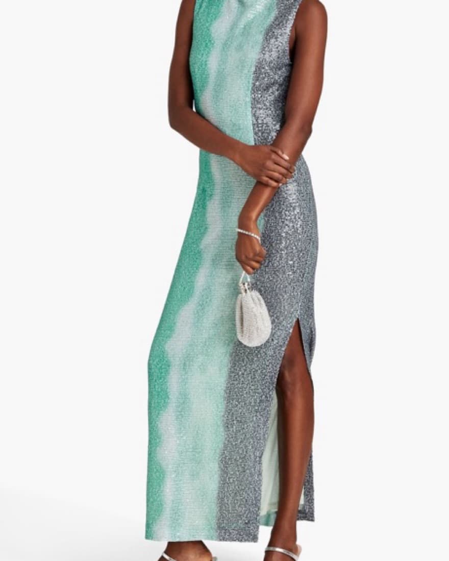 Mira sleeveless sequinned-mesh Dress  - Image 2
