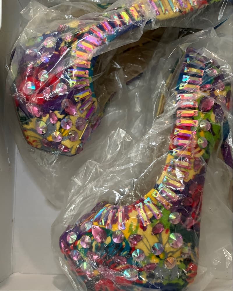 Steve Madden Multicolor Rhinestone Heels - Image 5