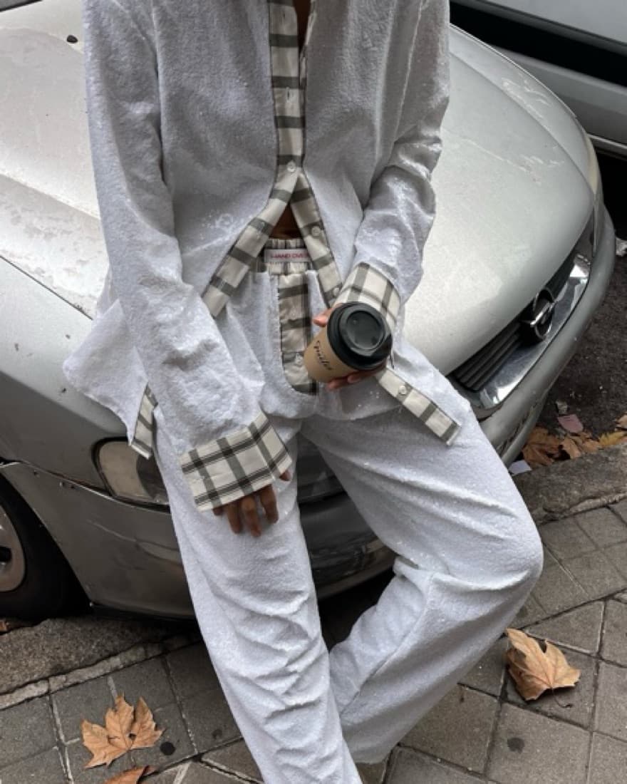 Hand Over White Sequin Boxer Pants  - Image 1