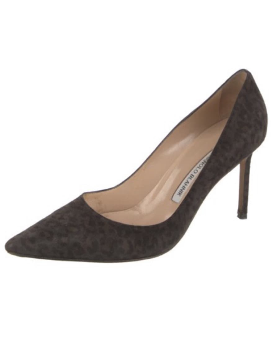 MANOLO BLAHNIK-- Cheetah Suede Pumps - Image 2