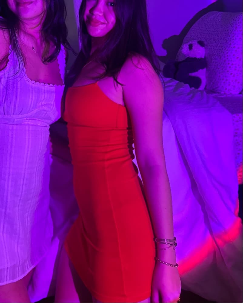 Zara Red Mini Dress - Image 1