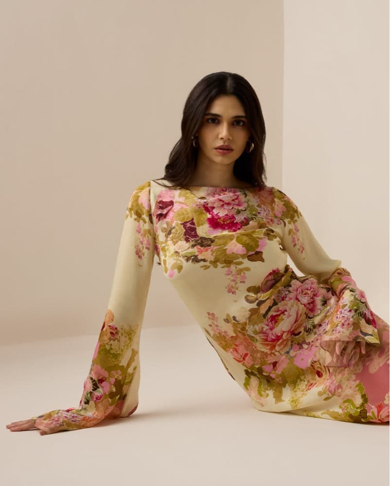 Silk Floral Gown - Image 2