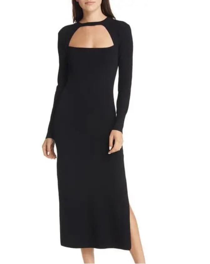 Long Sleeve Cut-Out Dress - Image 2