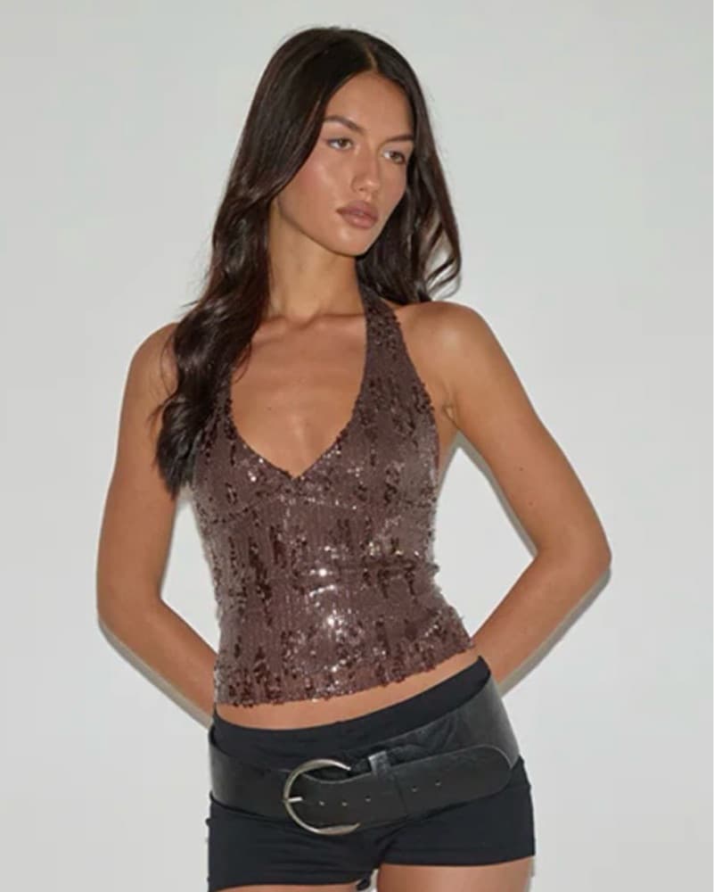 Sequined Halter Top - Image 2