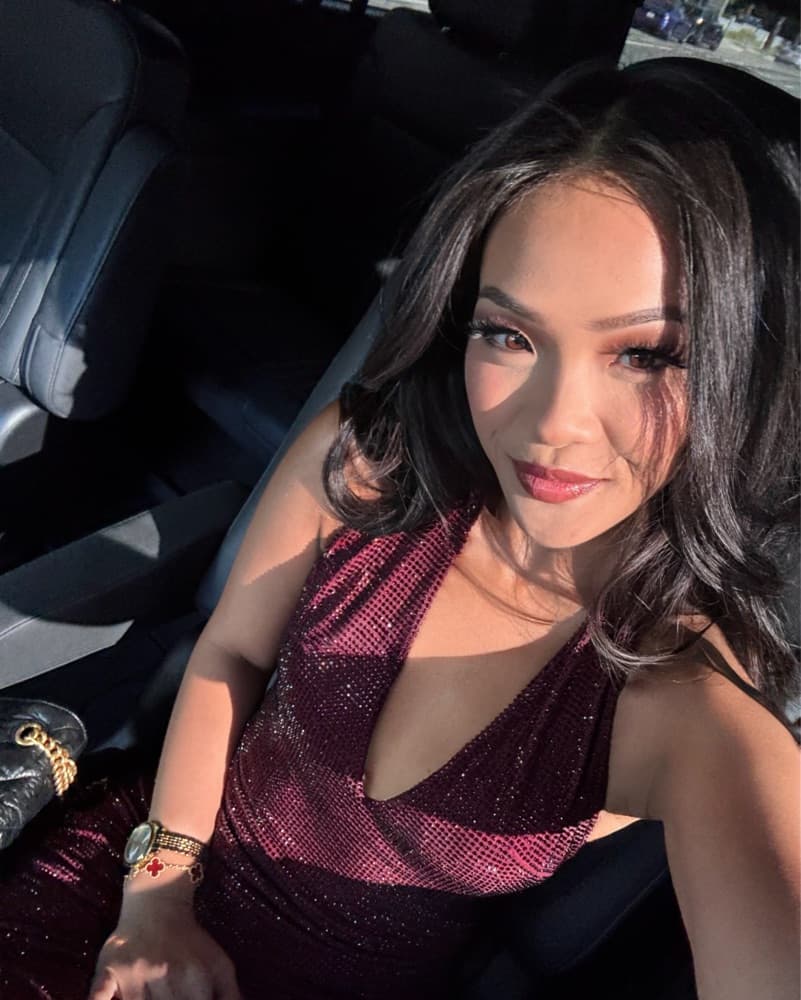 Meshki Sequin Halter Dress Burgundy  - Image 4