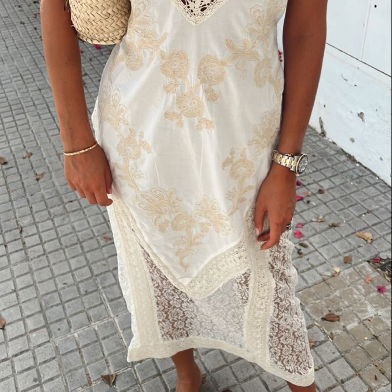 White Satin Dress - Image 5