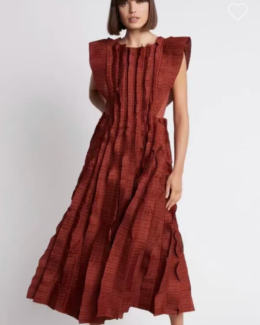 Aje Red Ruffle Dress - Image 1