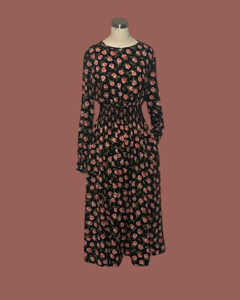 Charming Floral Midi Dress - Image 1
