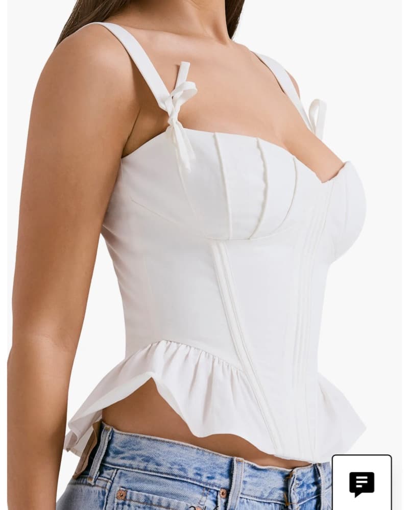 House of CB White Corset Top - Image 2