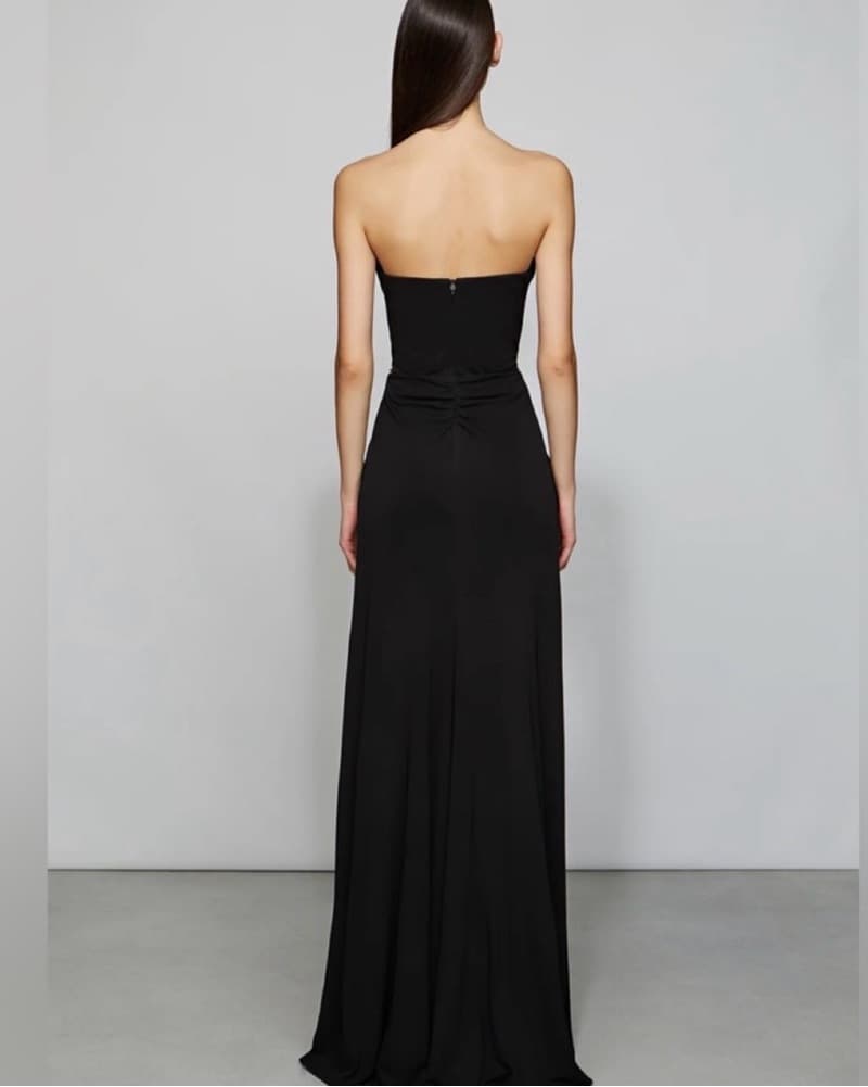 Black Draped Gown - Image 2