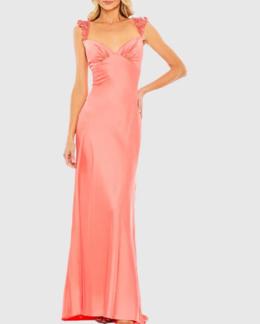 Embellished Empire Waist Column Gown - Image 1