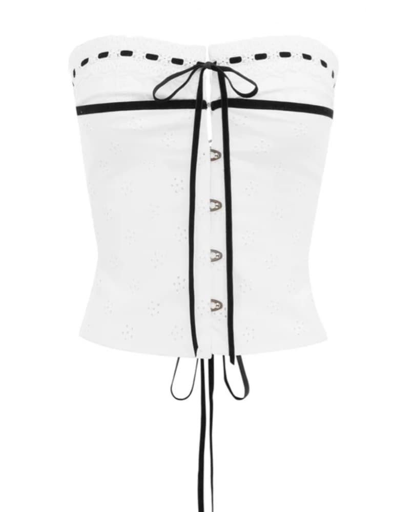 With Jean Sabrin Top - White Embroidery - Image 5