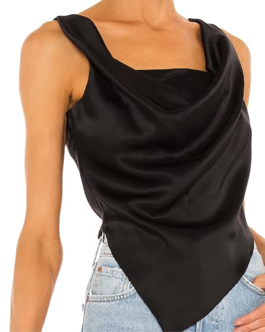 Nanushka Draped Satin Top - Image 2