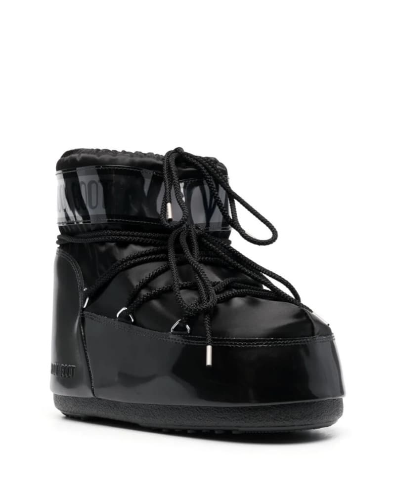 Moon Boots Black Satin Icon Low - Image 2