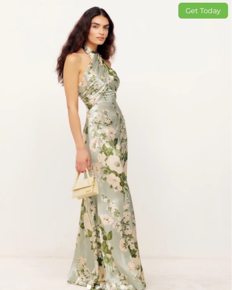Reformation Veria Silk Wedding Guest  - Image 2