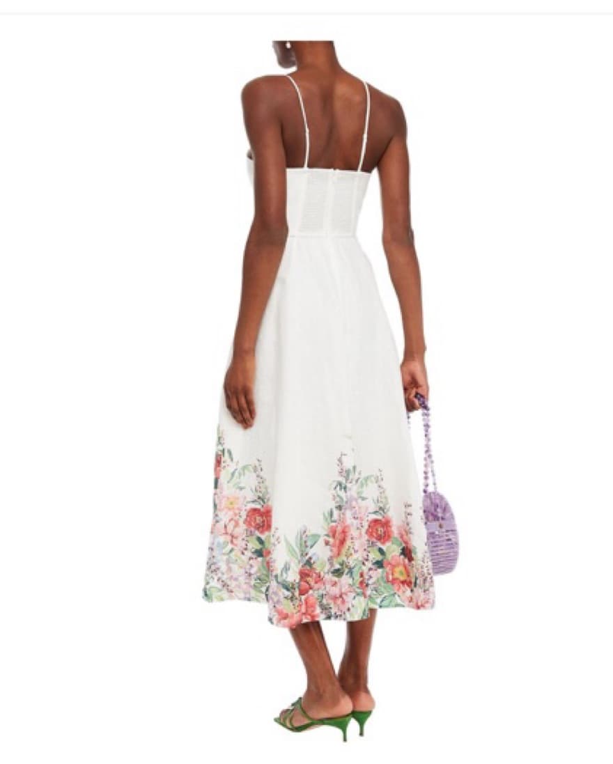 Zimmerman Linen Midi Dress AUS 2  - Image 6