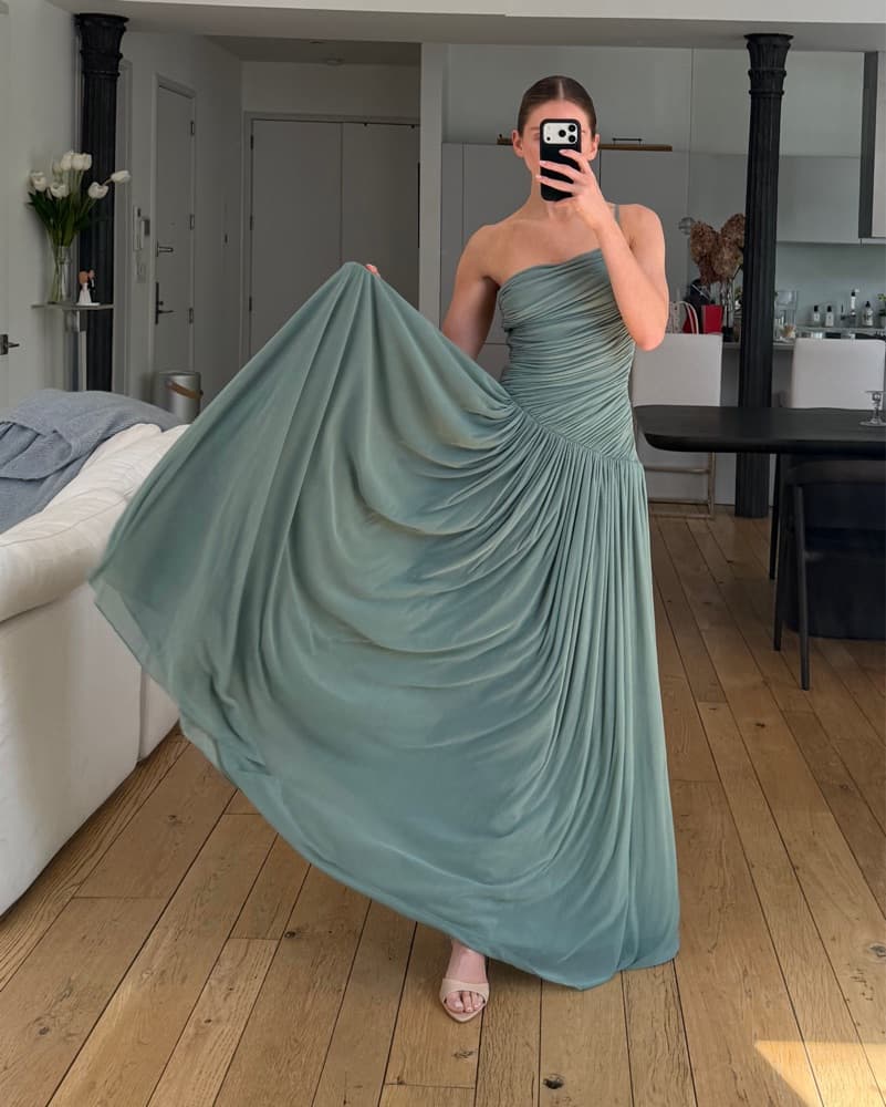 Ronny Kobo Monroe Dress in Sage SOLD OUT - Image 4