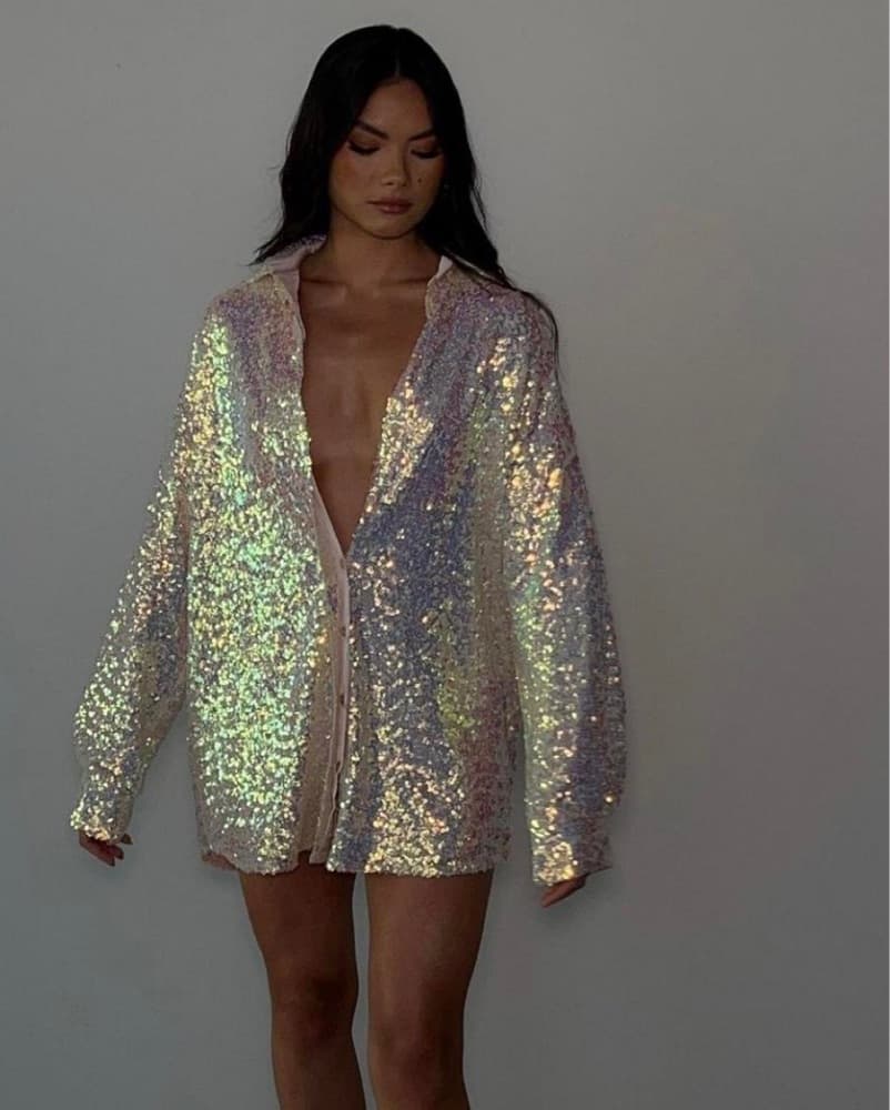 SLA the Label Ibiza Shirtdress Champagne - Image 3