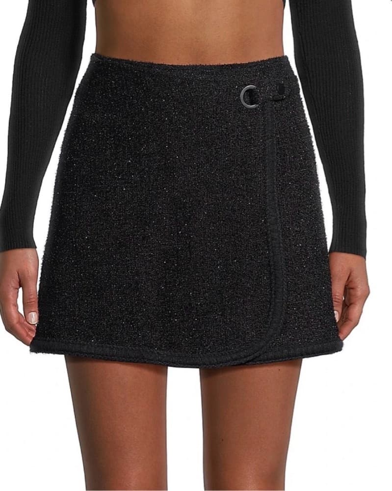 Jason Wu Shimmer Black Tweed Mini Skirt  - Image 1