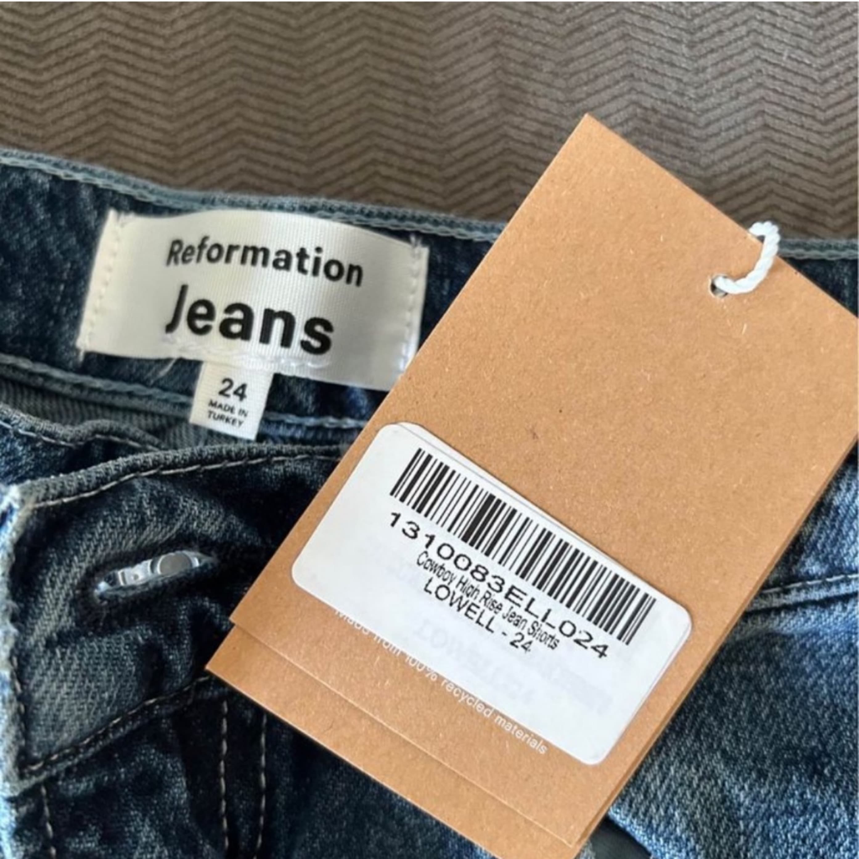 Reformation Cowboy High Rise Jean Shorts - Image 3