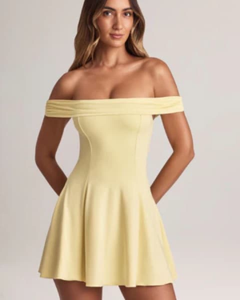 Oh Polly Modal Off Shoulder Mini Dress - Image 1