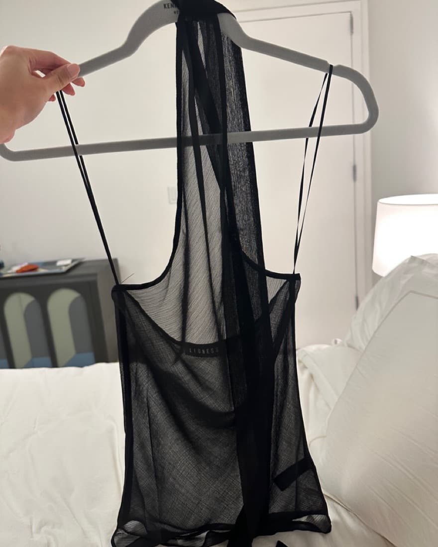 Lioness Black Lux Tie Top - Image 4