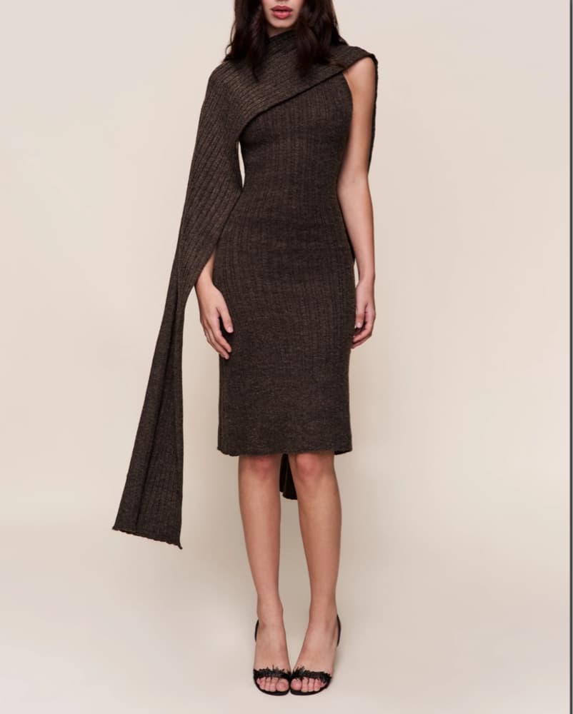 GUIZIO Knit Hooded Dress - Image 2