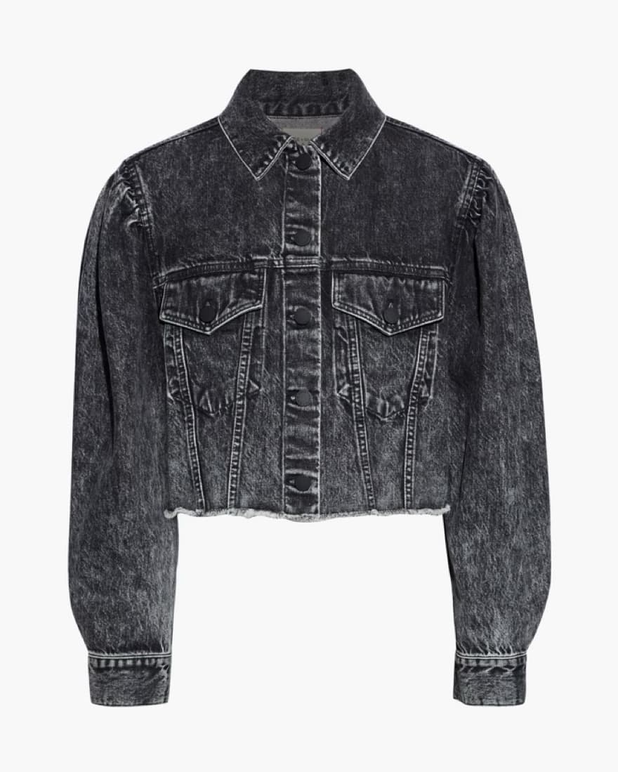 Alice and Olivia Black Denim Jacket - Image 2