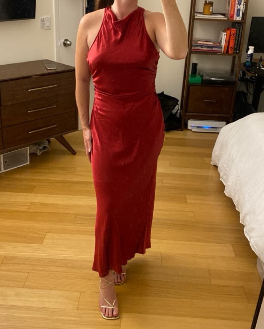 Reformation Casette Gown Red - Image 3