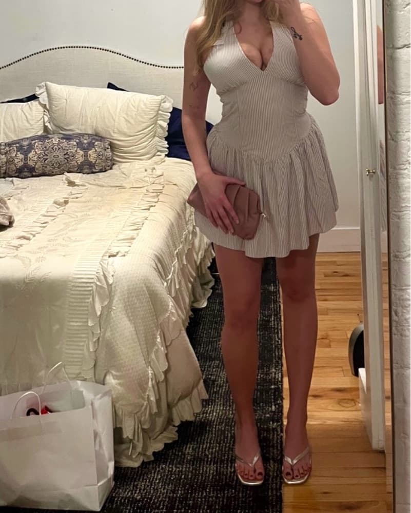 REVOLVE Pink Mini Halter Dress - Image 2