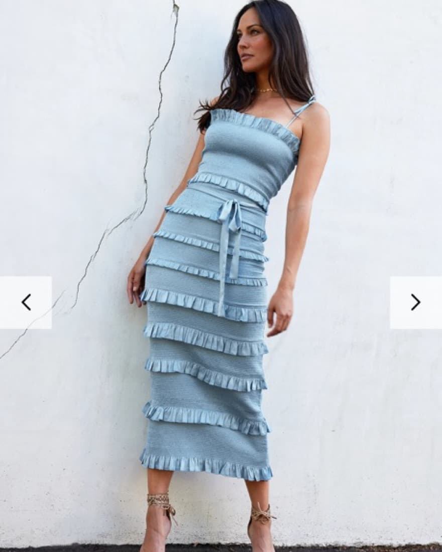 V. Chapman Lily Dress in Cashmere Blue - Image 1