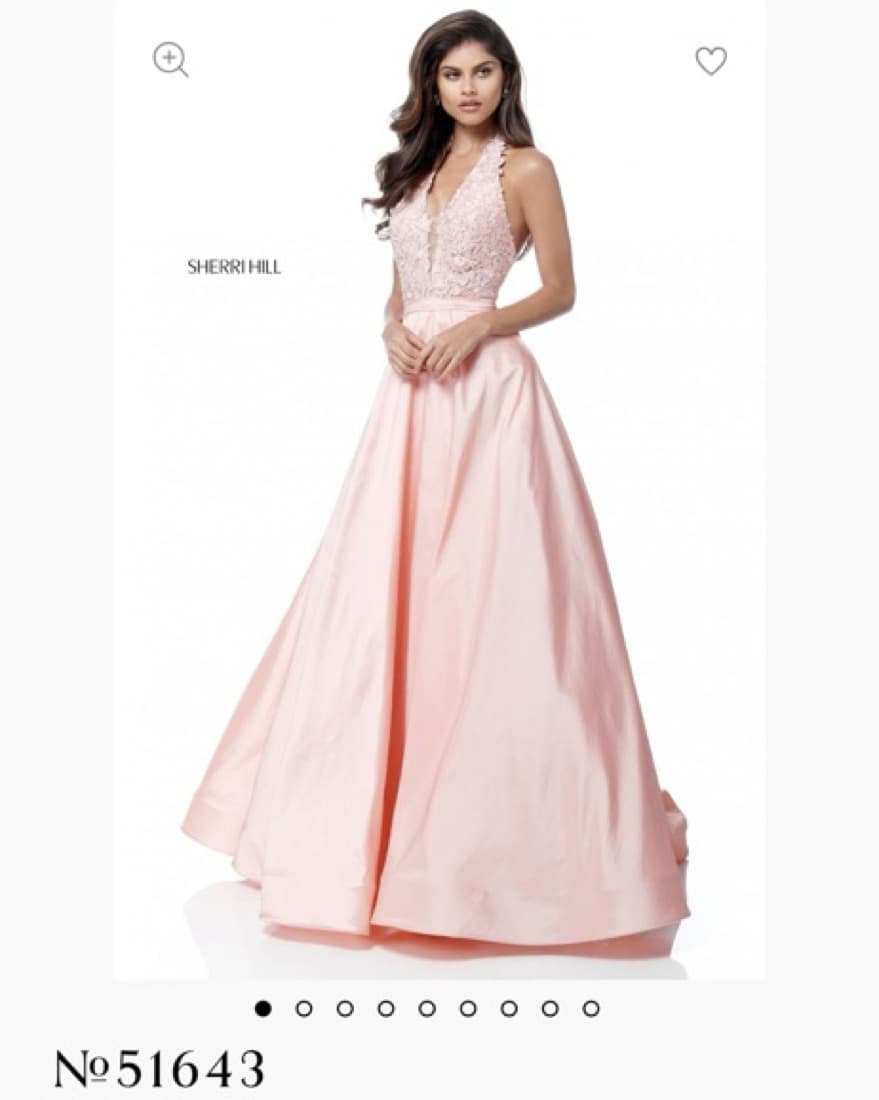 Sherri Hill Pink Floral Prom Dress 51643 - Image 1