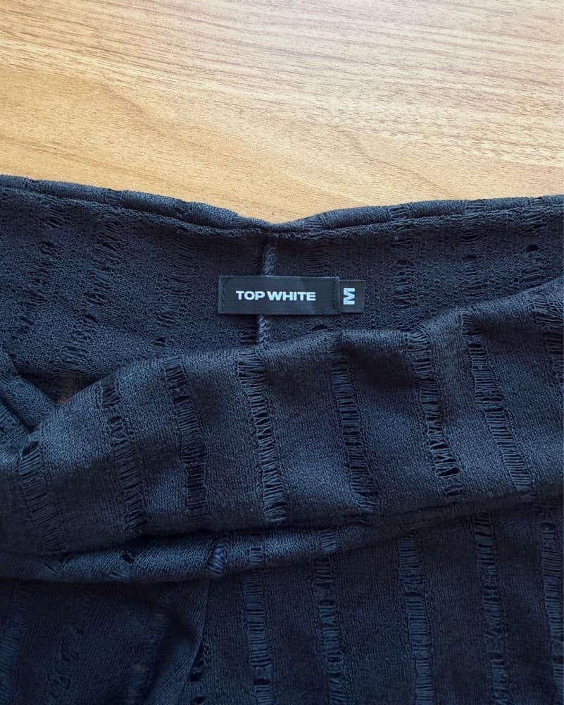 Black Distressed Micro Shorts - Image 4