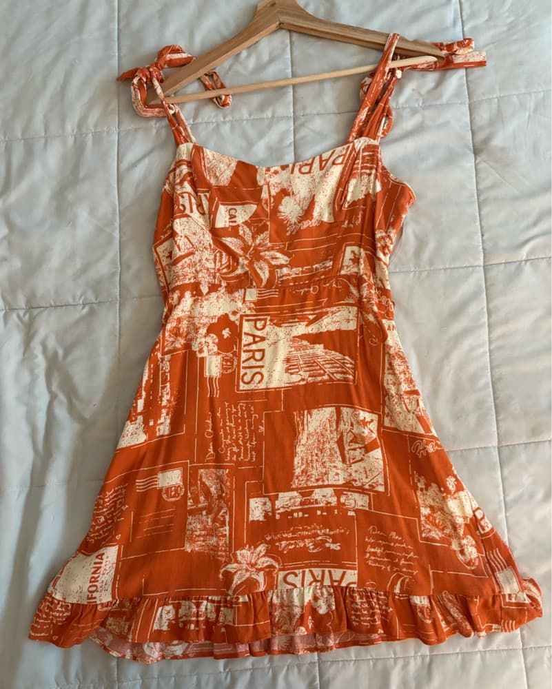 Urban Outfitters Orange Paris Dress - Image 3